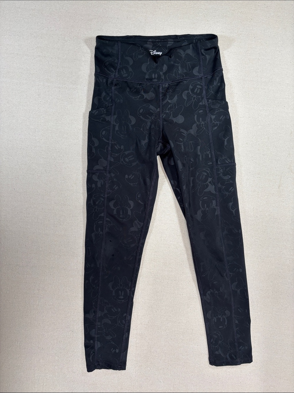 GAP Disney Black Mickey Mouse Leggings with Side Pockets